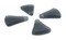 TheBeadChest Triangle Sea Glass Pendants, Frosted Matte Eco-Friendly Translucent Recycled Glass Charms for Jewelry & Necklace Making
